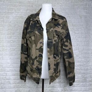 DENIM & FLOWER Mens Camo Jacket Ricky Singh Size M 40 Cotton Trucker